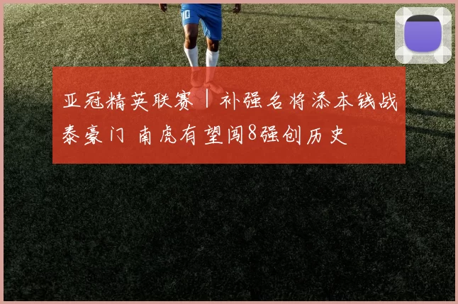 亚冠精英联赛｜补强名将添本钱战泰豪门 南虎有望闯8强创历史